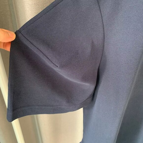 Navy Polo Shirt with Striped Collar (Size EU 40 / US L) - Picture 4 of 10